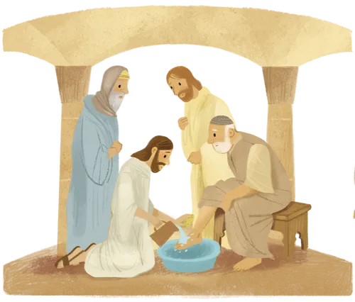 Jesus washing disciple’s feet