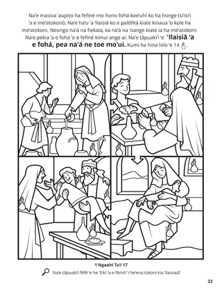 Elijah and the Widow coloring page