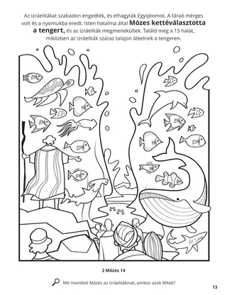 Parting the Red Sea coloring page