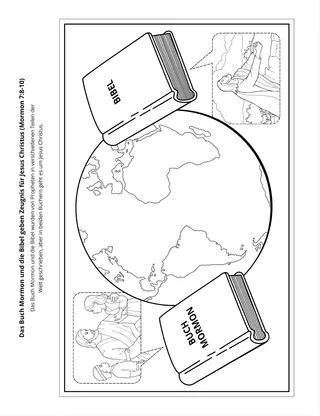 Seite mit der Aktivität: Das Buch Mormon und die Bibel geben Zeugnis für Christus