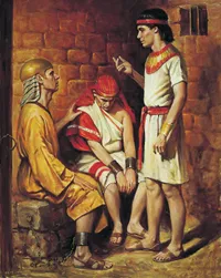 Joseph interprets dreams of Pharaoh’s servants