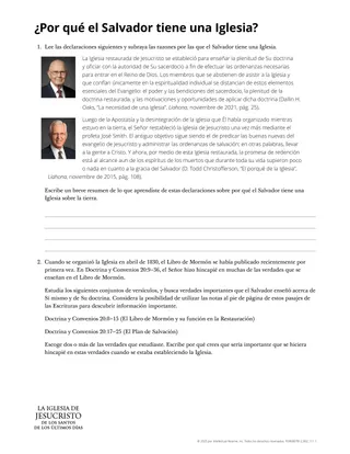 Why Does the Savior Have a Church?