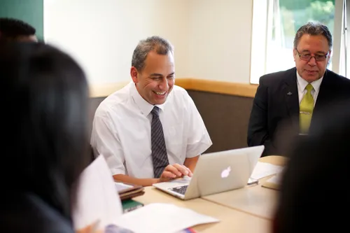 man using laptop computer