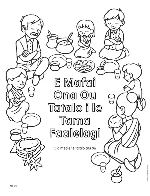Itulau valivali o le aiga o loo tatalo mo se taumafataga