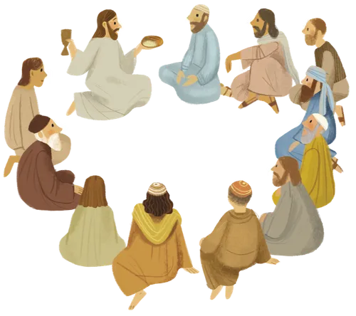 Jesus teaching His disciples