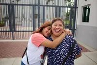 Women Smiling in Lima Peru