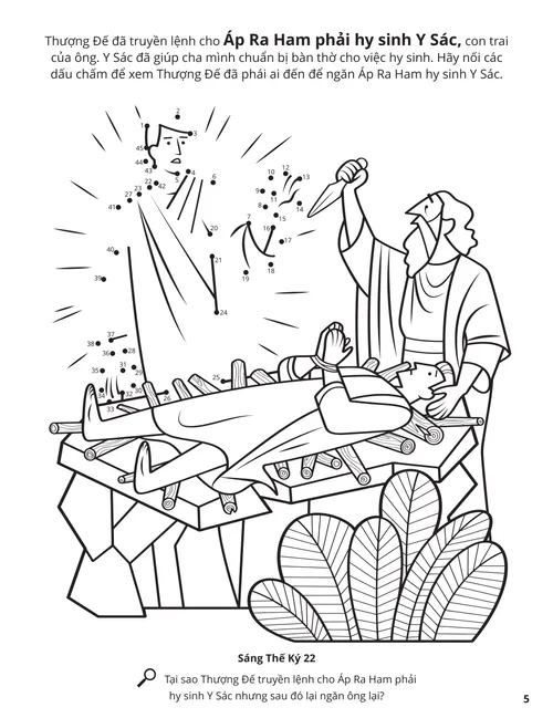 Abraham and Isaac coloring page