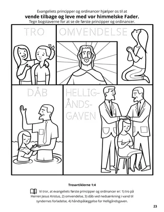 Fourth Article of Faith coloring page