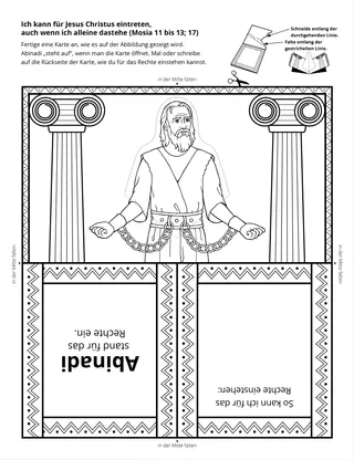 Seite mit der Aktivität: Ich kann für Jesus Christus eintreten, auch wenn ich alleine dastehe