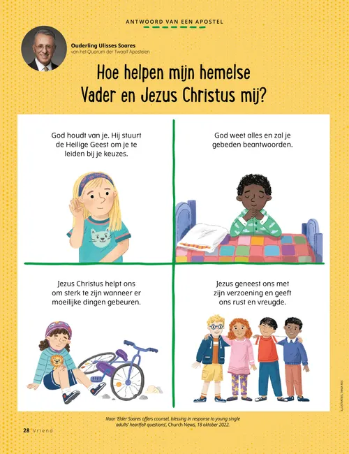 Pdf van kinderen die luisteren, bidden, van een fiets vallen en met vrienden samen zijn
