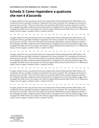 scheda per l’insegnante