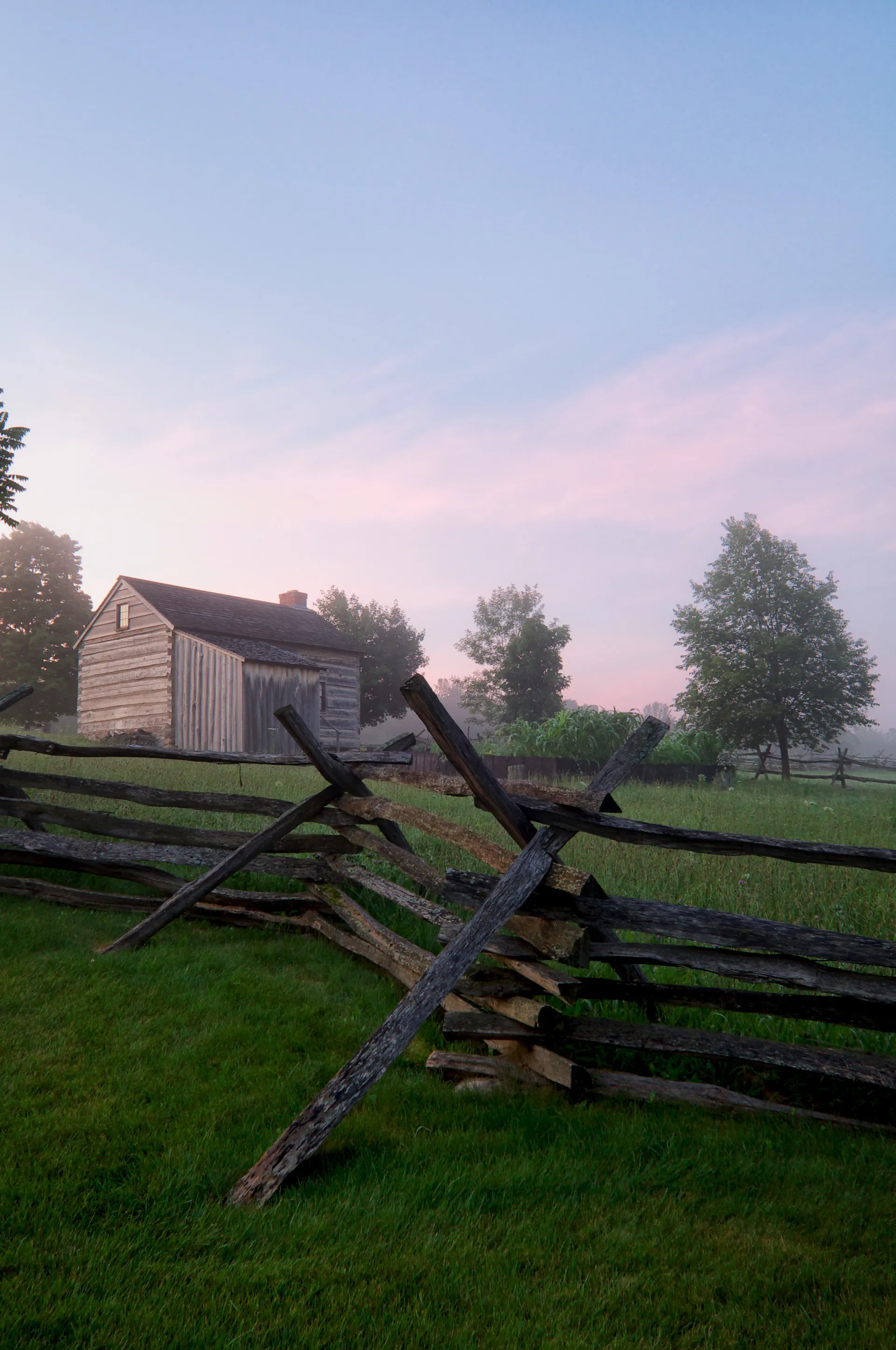 A photo of the Joseph Smith family farm in Palmyra, New York.