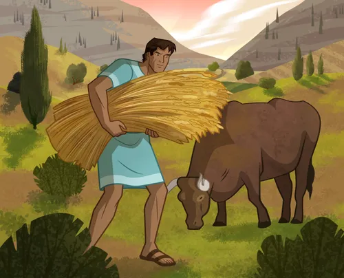 Jacob carrying wheat