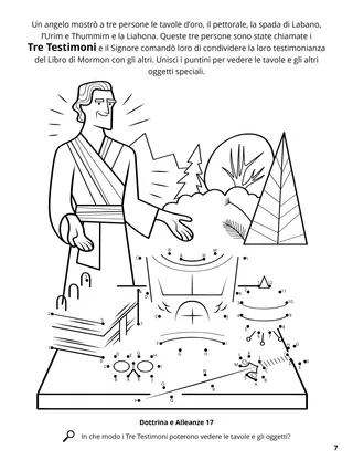 The Three Witnesses of the Book of Mormon coloring page