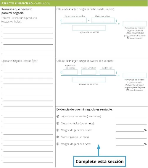 Ejemplo: Evidencia de que mi negocio es rentable: