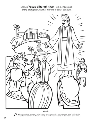 Jesus Appeared to the Nephites coloring page