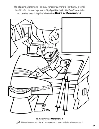 Mormon Put Together Sacred Writings coloring page