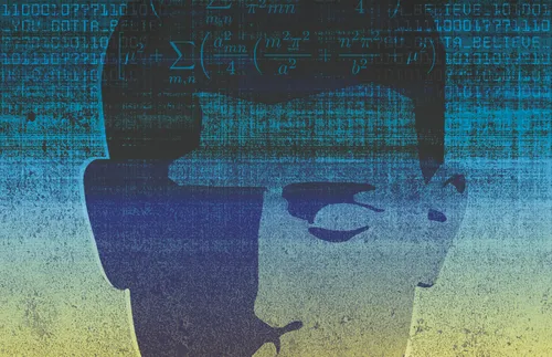 young man with eyes closed