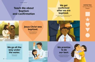 Page PDF showing examples of baptism and confirmation