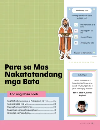 Pahina ng pabalat ng Para sa Mas Nakatatandang mga Bata