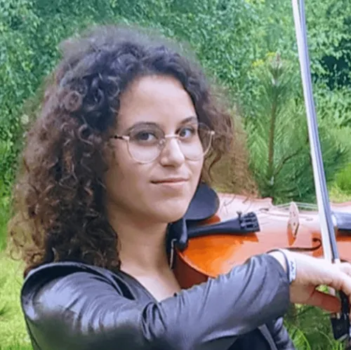young woman playing violin