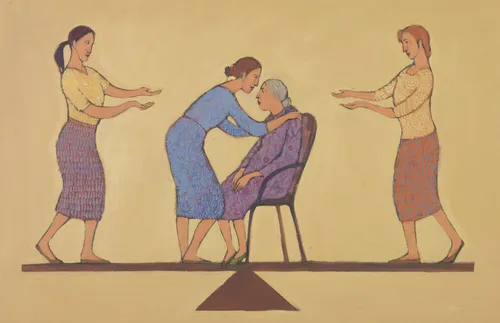 women helping one another