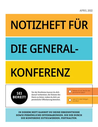 Notizheft für die Generalkonferenz