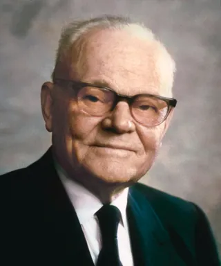 Formal portrait of Marion G. Romney.