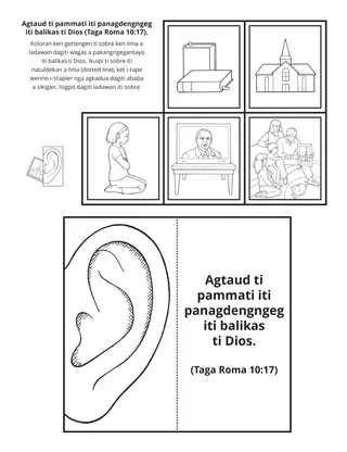 panid ti aktibidad: agtaud ti pammati iti panagdengngeg iti balikas ti Dios