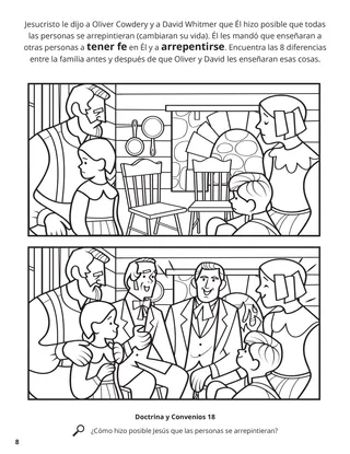Oliver and David Taught Repentance coloring page