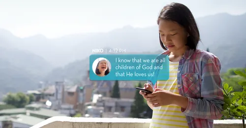 young woman with smartphone