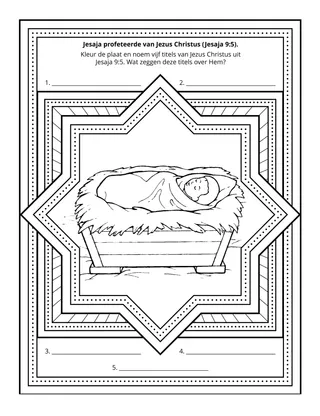 doe-pagina voor het jeugdwerk: Jesaja profeteerde van Jezus Christus