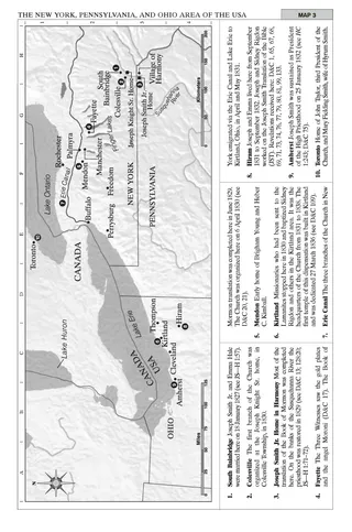 美國紐約、賓夕法尼亞，及俄亥俄地區地圖