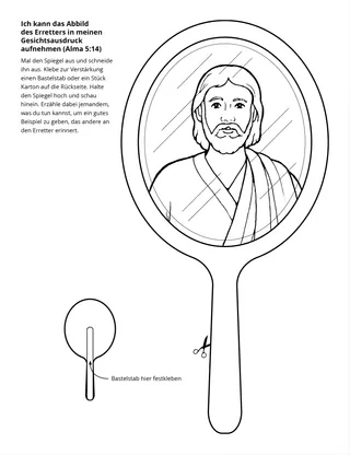 Seite mit der Aktivität: Ich kann das Abbild des Erretters in meinen Gesichtsausdruck aufnehmen