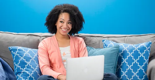 young woman on laptop computer