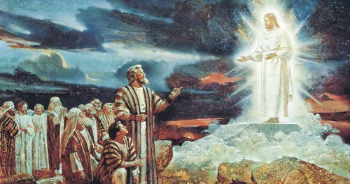 Jehovah appearing to Moses and elders of Israel