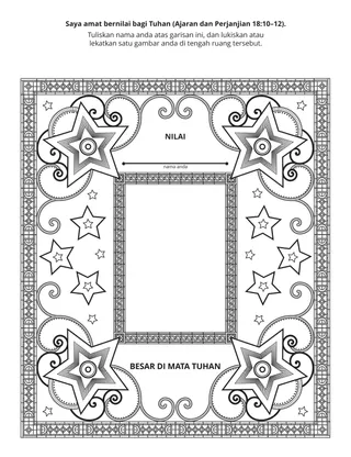 halaman aktiviti: Saya sangat bernilai