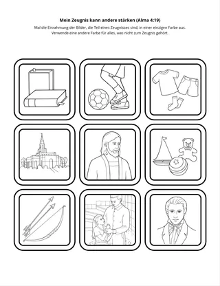 Seite mit der Aktivität: Mein Zeugnis kann andere stärken