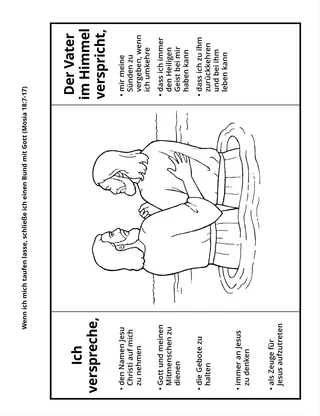 Seite mit der Aktivität: Wenn ich mich taufen lasse, schließe ich einen Bund mit Gott