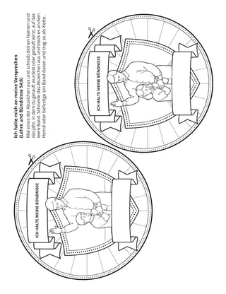 Seite mit der Aktivität: Ein Bund ist ein Versprechen zwischen mir und Gott