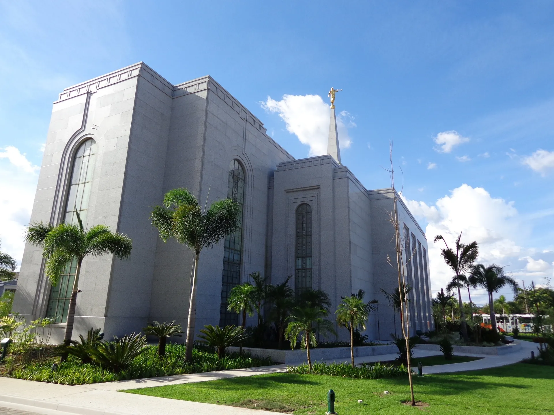 The Manaus Brazil Temple back view, including scenery.