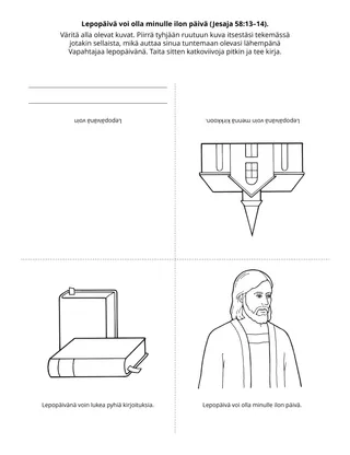 Alkeisyhdistyksen tehtäväsivu: Lepopäivä voi olla minulle ilon päivä