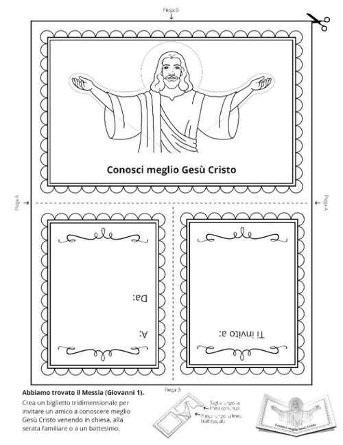 pagina delle attività – Conosci meglio Gesù Cristo