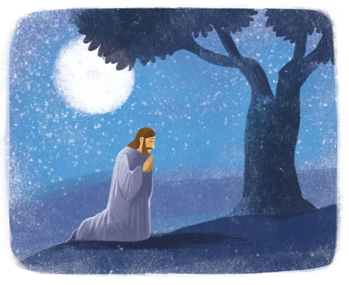 Page PDF with panel illustrations of Jesus Christ’s life, death, and Resurrection