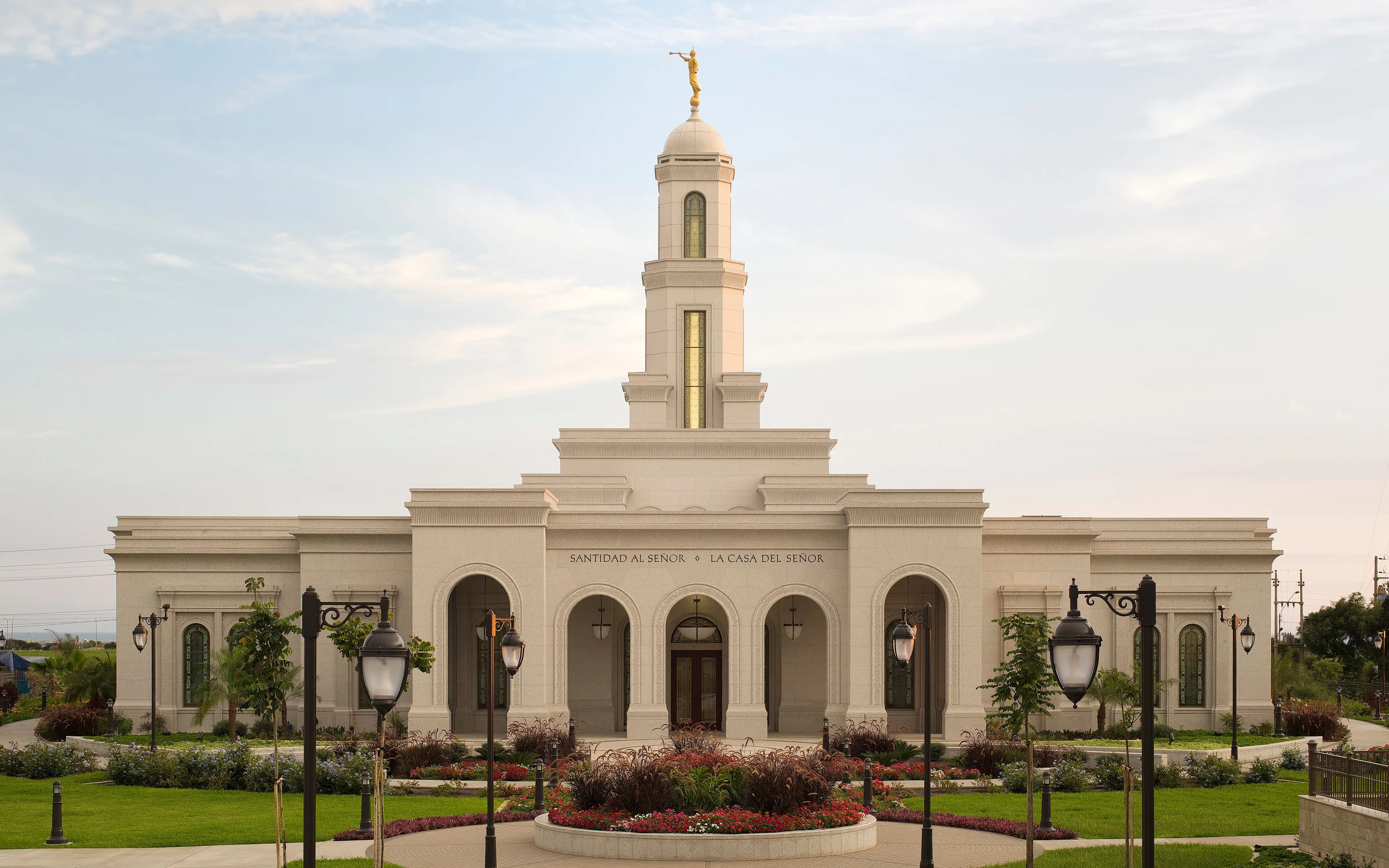 Trujillo Peru Temple exterior daytime shots.
