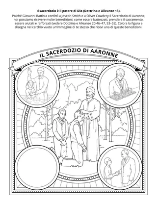 pagina delle attività per i bambini