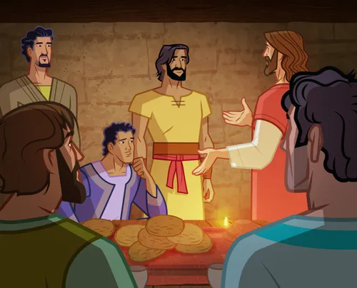 Jesus responding to Peter.