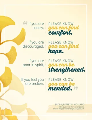 quotation from Elder Jeffrey R. Holland