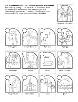 halaman aktiviti: Fasal-Fasal Kepercayaan