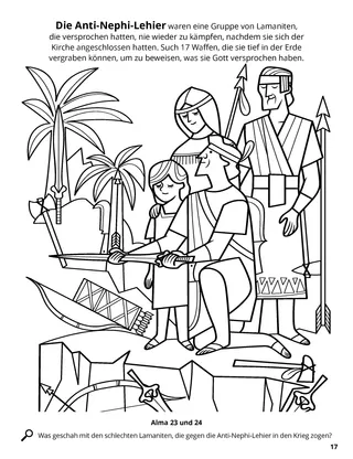 Anti-Nephi-Lehies Bury Their Weapons coloring page
